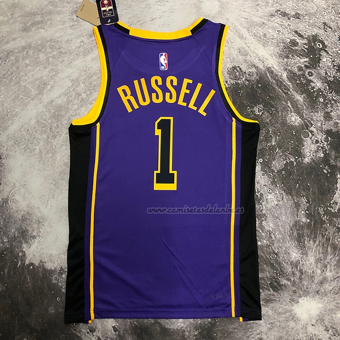 Camiseta Los Angeles Lakers D'Angelo Russell NO 1 Statement 2022-23 Violeta